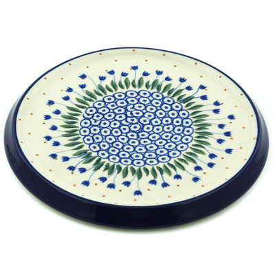 Polish Pottery Cutting Board 8&quot; Water Tulip