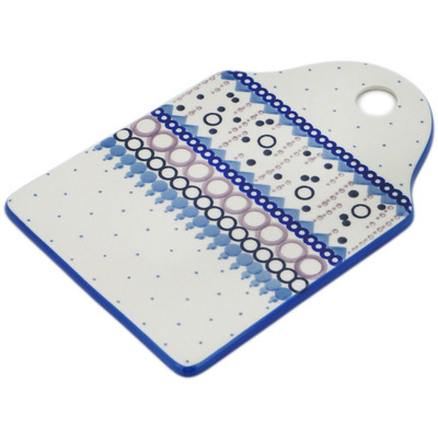 Polish Pottery Cutting Board 9&quot; Abstract Eruption UNIKAT