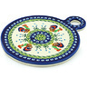 Polish Pottery Cutting Board 9&quot; Country Rooster UNIKAT