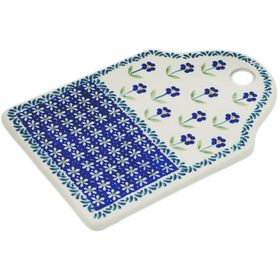 Polish Pottery Cutting Board 9&quot; Mariposa Lily