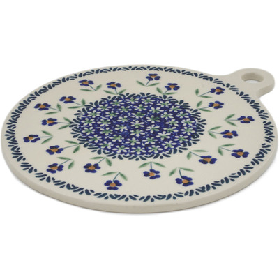 Polish Pottery Cutting Board 9&quot; Mariposa Lily