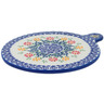 Polish Pottery Cutting Board 9&quot; Wave Of Flowers