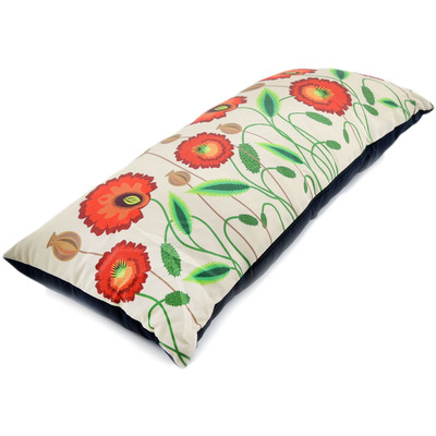 Polyester Decorative Pillow Poppies
