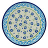 Polish Pottery Dessert Plate 7&frac12;-inch Blue Bursts