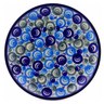 Polish Pottery Dessert Plate 7&frac12;-inch Blue Peacock Eye