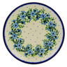 Polish Pottery Dessert Plate 7&frac12;-inch Blue Wreath