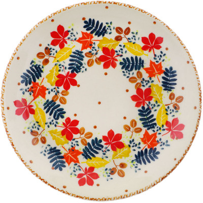 Polish Pottery Dessert Plate 7&frac12;-inch Falling Leaves