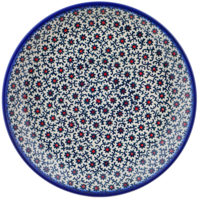 Polish Pottery Dessert Plate 7&frac12;-inch Field Of Black Daisies