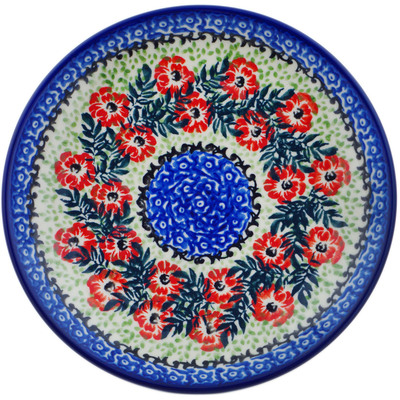 Polish Pottery Dessert Plate 7&frac12;-inch Front Porch Blooms