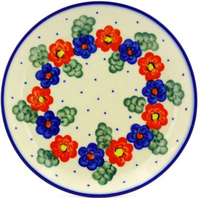 Polish Pottery Dessert Plate 7&frac12;-inch Garden Halo