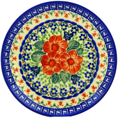 Polish Pottery Dessert Plate 7&frac12;-inch Happiness UNIKAT