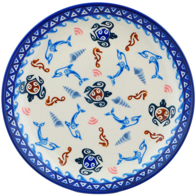 Polish Pottery Dessert Plate 7&frac12;-inch Hawaiian Sea Turtle - Honu