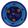 Polish Pottery Dessert Plate 7&frac12;-inch Midnight Garden UNIKAT