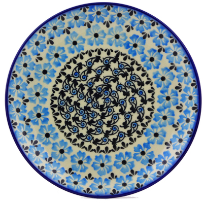 Polish Pottery Dessert Plate 7&frac12;-inch Pansy Plenty