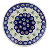 Polish Pottery Dessert Plate 7&frac12;-inch Peacock Pines