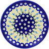 Polish Pottery Dessert Plate 7&frac12;-inch Peacock Tulip Garden