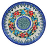 Polish Pottery Dessert Plate 7&frac12;-inch Ring Of Flowers UNIKAT