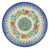 Polish Pottery Dessert Plate 7&frac12;-inch Ring Of Meadow Flowers