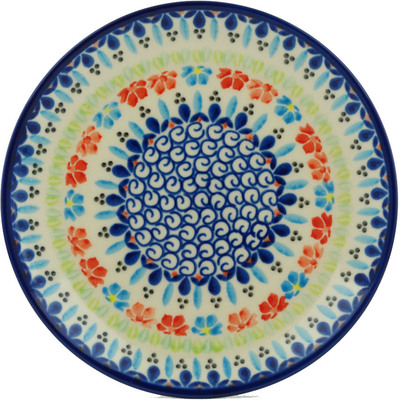 Polish Pottery Dessert Plate 7&frac12;-inch Spring Flowers