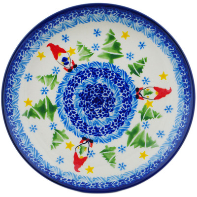 Polish Pottery Dessert Plate 7&frac12;-inch Twinkle Twinkle Little Gnome