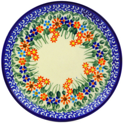 Polish Pottery Dessert Plate 7.5 inch Blissful Daisy