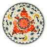 Polish Pottery Dessert Plate 7.5 inch Halloween Spooky Pumpkin