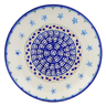 Polish Pottery Dessert Plate 7.5 inch Little Blue Flowers