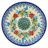 Polish Pottery Dessert Plate 7.5 inch Ring Of Meadow Flowers