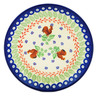 Polish Pottery Dessert Plate 7.5 inch Spring Rooster