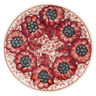 Polish Pottery Dessert Plate 7.5 inch Sugar Plum Poppies UNIKAT