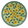 Polish Pottery Dessert Plate 7.5 inch Sunflower Fields
