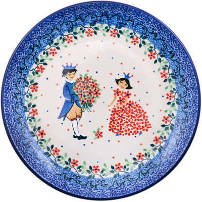 Polish Pottery Dessert Plate A Flower Fairytale UNIKAT