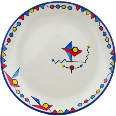 Polish Pottery Dessert Plate Abstract Simplicity UNIKAT