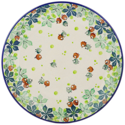 Polish Pottery Dessert Plate Acorns Are Falling