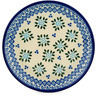 Polish Pottery Dessert Plate Aster Dots
