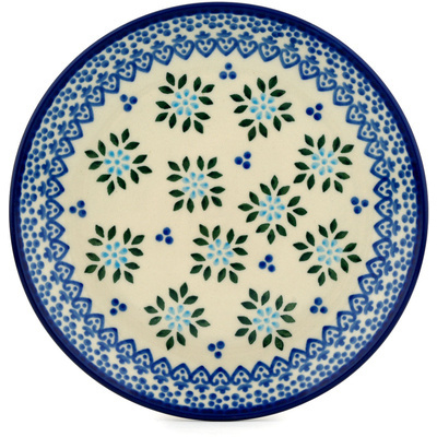 Polish Pottery Dessert Plate Aster Dots