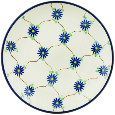 Polish Pottery Dessert Plate Aster Trellis