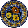 Polish Pottery Dessert Plate Autumn Chrysanthemums UNIKAT