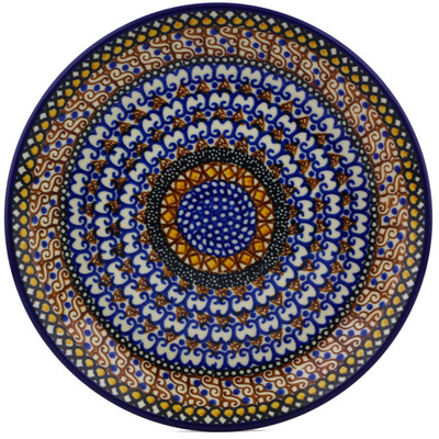 Polish Pottery Dessert Plate Autumn UNIKAT