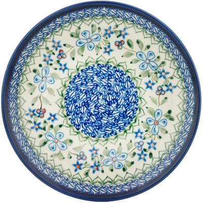 Polish Pottery Dessert Plate Azure Blooms