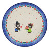 Polish Pottery Dessert Plate Beary Sweet UNIKAT