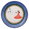 Polish Pottery Dessert Plate Bird Princess