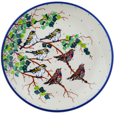 Polish Pottery Dessert Plate Birds Of A Feather UNIKAT
