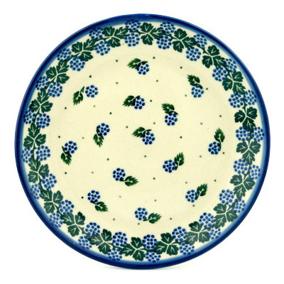 Polish Pottery Dessert Plate Blackberry Delight