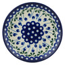 Polish Pottery Dessert Plate Bleeding Heart Peacock