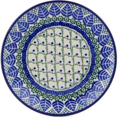 Polish Pottery Dessert Plate Blue Alpine