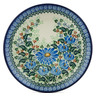 Polish Pottery Dessert Plate Blue Beauty UNIKAT