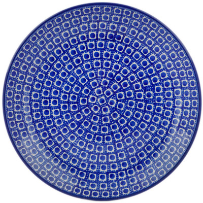 Polish Pottery Dessert Plate Blue Bingo