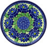 Polish Pottery Dessert Plate Blue Bliss