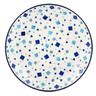 Polish Pottery Dessert Plate Blue Celebration